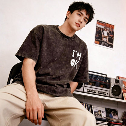 一拳超人水洗做舊 2026親子情侶男女同款 印花水洗短袖