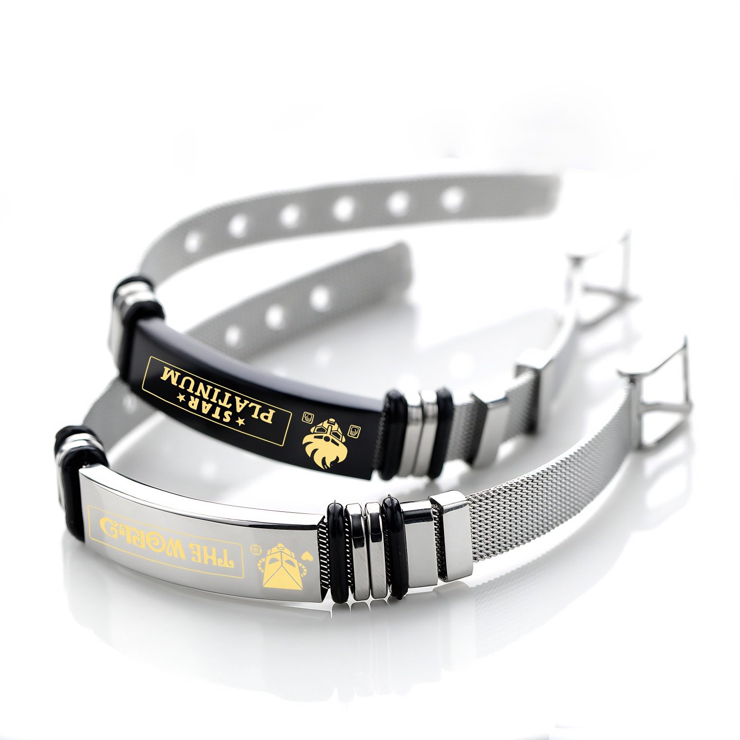 JOJO的奇妙冒險手鍊 不滅鑽石 動漫周邊手環 男女金屬飾品