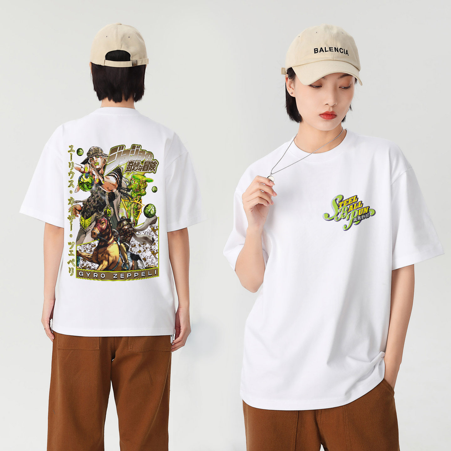 飆馬野郎jojo的奇妙冒險 2026親子情侶男女同款 印花短袖T恤