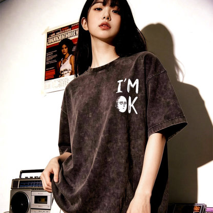 一拳超人水洗做舊 2026親子情侶男女同款 印花水洗短袖