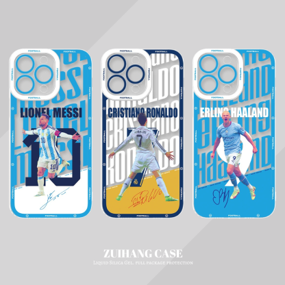 足球明星天使眼透明防摔軟殼