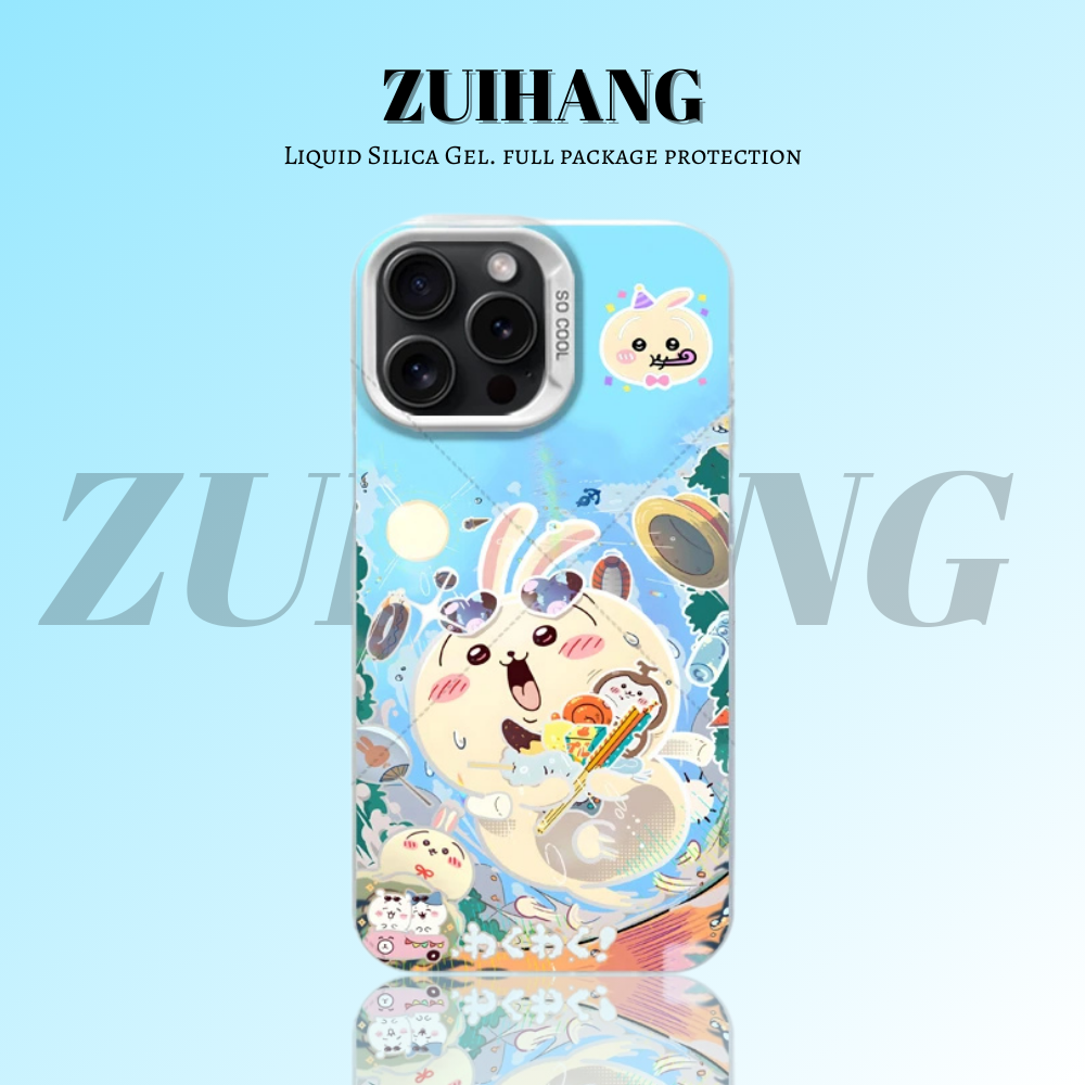 【大集合3.0】動漫彩銀線條漸變防摔手機殼