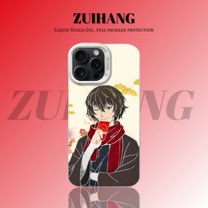 【大集合3.0】動漫彩銀線條漸變防摔手機殼