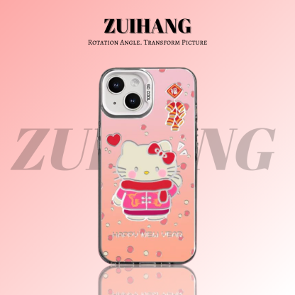 【大集合1.0】動漫彩銀線條漸變防摔手機殼