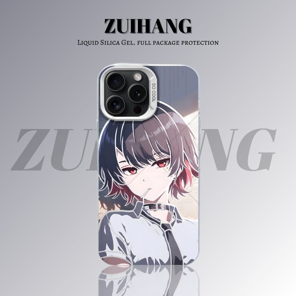 【大集合3.0】動漫彩銀線條漸變防摔手機殼