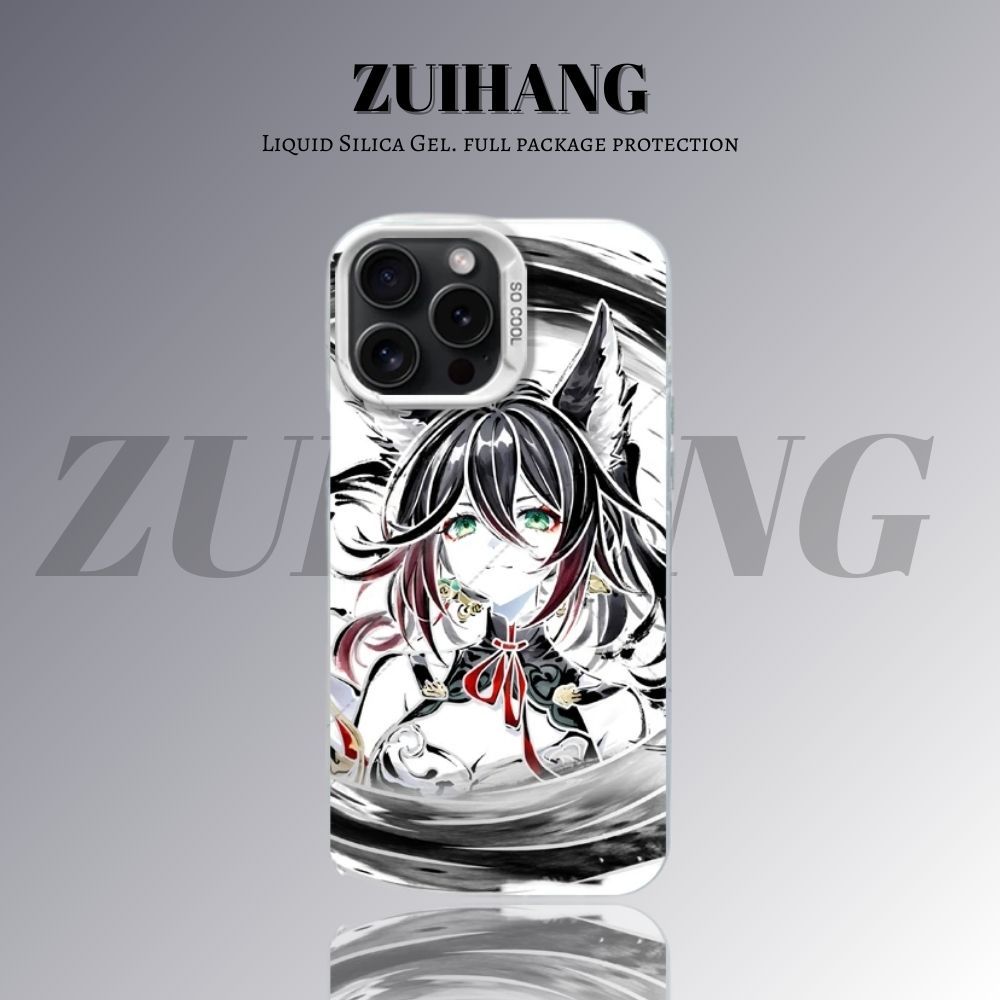 【大集合3.0】動漫彩銀線條漸變防摔手機殼