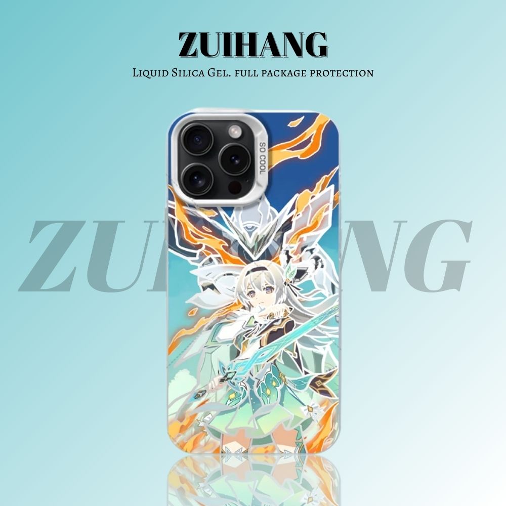 【大集合3.0】動漫彩銀線條漸變防摔手機殼