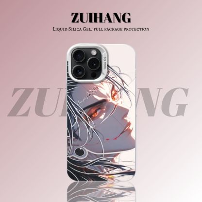 【大集合3.0】動漫彩銀線條漸變防摔手機殼