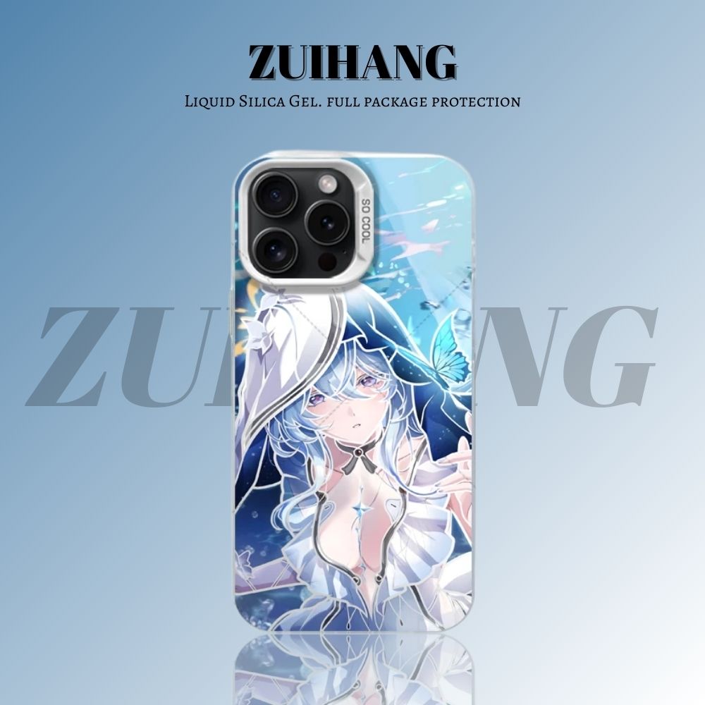 【大集合3.0】動漫彩銀線條漸變防摔手機殼