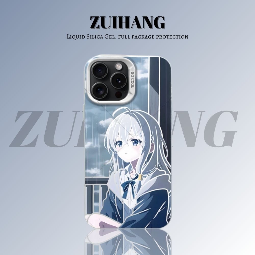 【大集合3.0】動漫彩銀線條漸變防摔手機殼