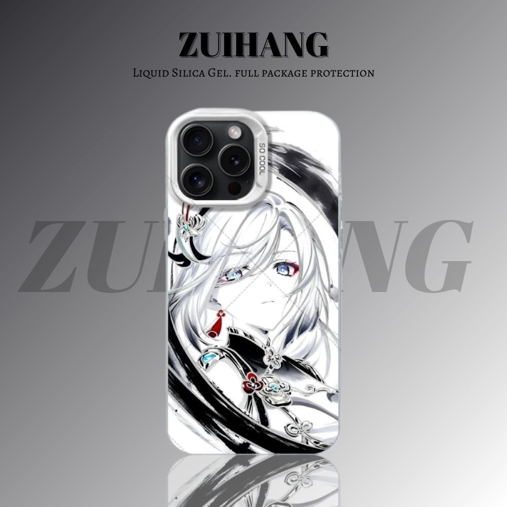 【大集合3.0】動漫彩銀線條漸變防摔手機殼