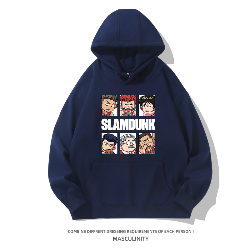 灌籃高手 2024秋冬新款親子情侶裝薄絨款連帽衛衣