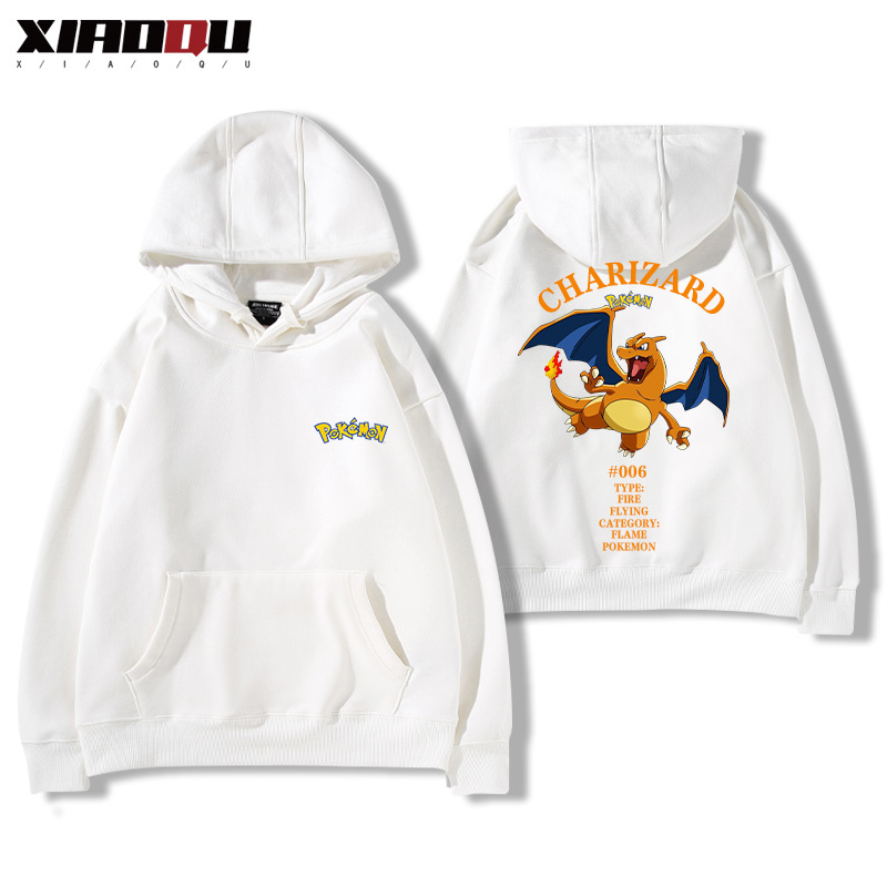 寶可夢聯名衛衣2024秋冬新款親子情侶裝薄絨款連帽衛衣