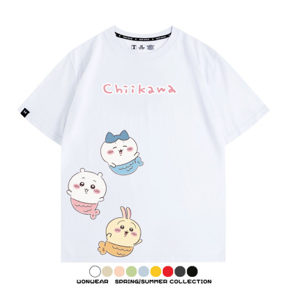 Chiikawa吉伊卡哇烏薩奇寶寶 親子情侶裝寬鬆短袖T