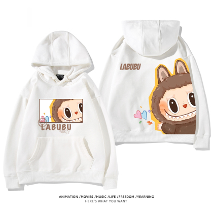labubu新款 寬鬆百搭 秋冬款 寬鬆連帽衛衣