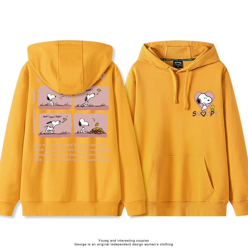 史努比 聯名衛衣2025秋冬新款親子情侶裝連帽衛衣