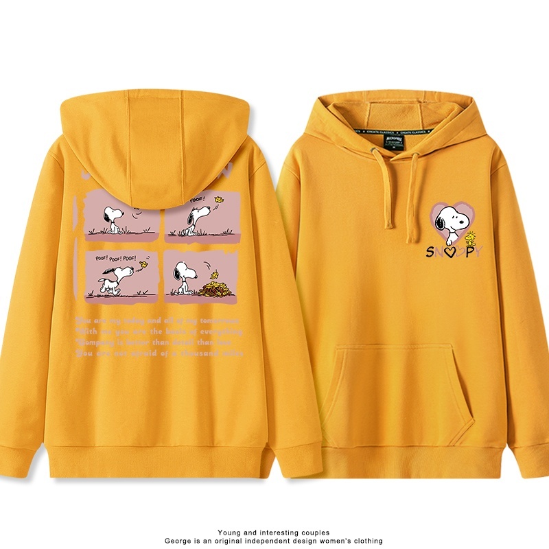 史努比 聯名衛衣2025秋冬新款親子情侶裝連帽衛衣