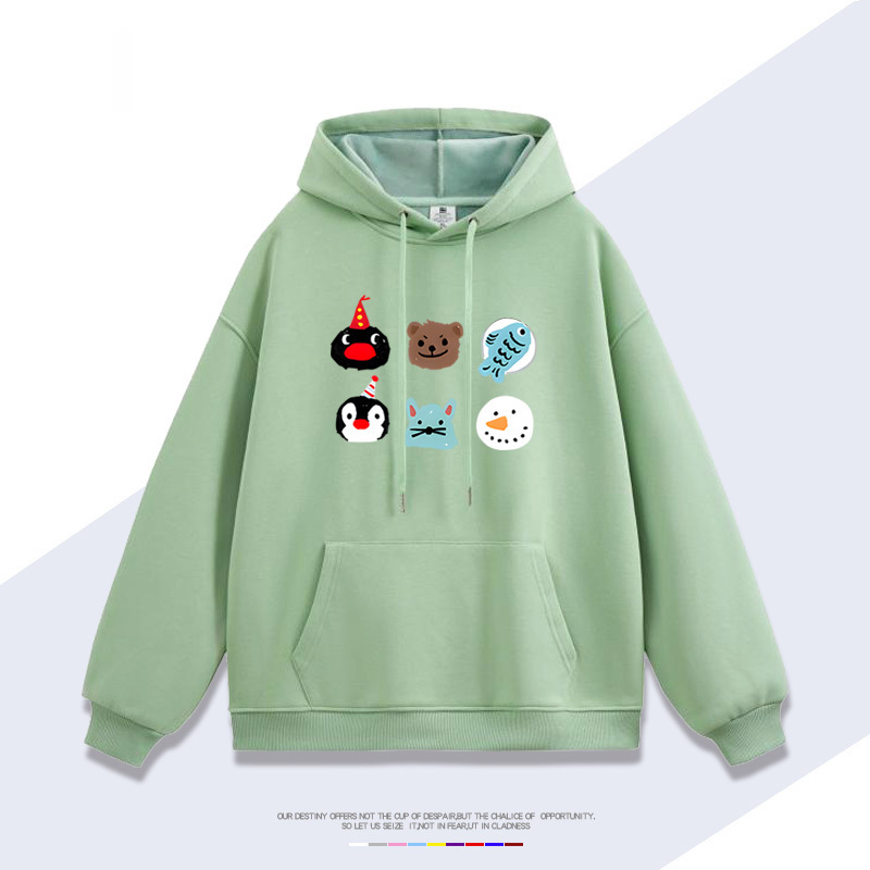 企鵝家族pingu 聯名衛衣2025秋冬新款 親子情侶裝連帽衛衣