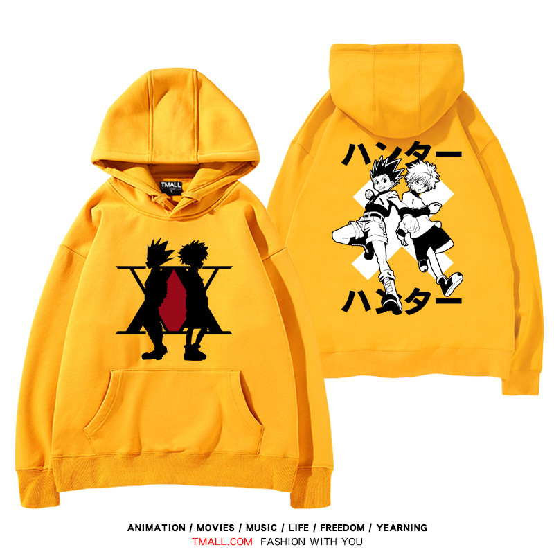 全職獵人 聯名衛衣2024秋冬新款親子情侶裝薄絨款連帽衛衣