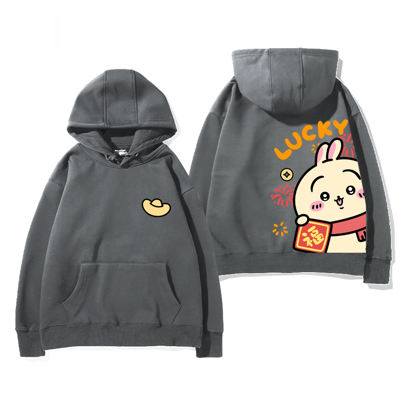 chiikawa 2024秋冬新款親子情侶裝薄絨款連帽衛衣