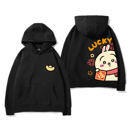 chiikawa 2024秋冬新款親子情侶裝薄絨款連帽衛衣