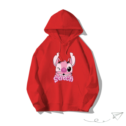 史迪仔聯名hiphop2025秋冬新款 親子情侶男女連帽衛衣