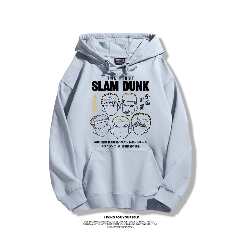 灌籃高手聯名衛衣2023秋冬新款親子情侶裝薄絨款連帽衛衣