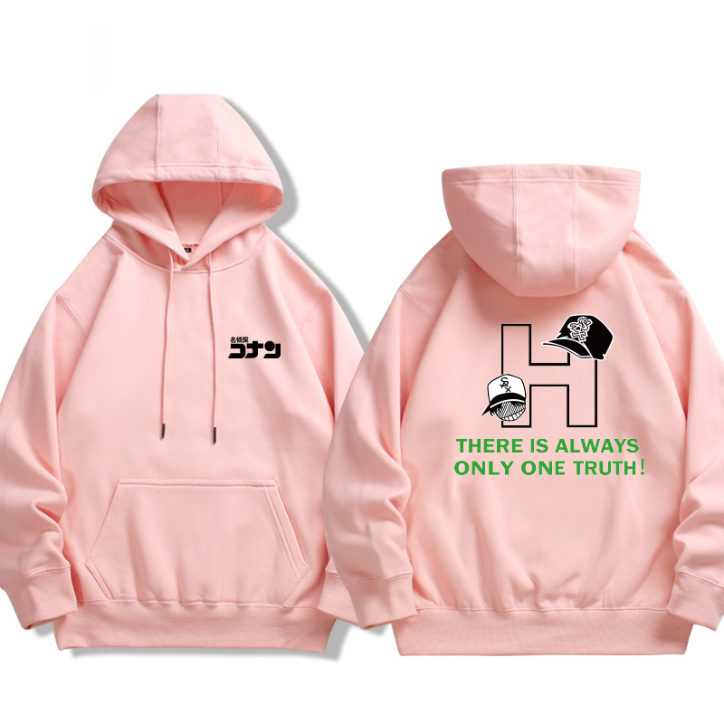 名偵探柯南 2024秋冬新款親子情侶裝薄絨款連帽衛衣