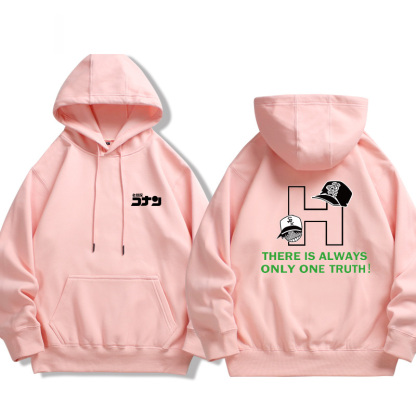 名偵探柯南 2024秋冬新款親子情侶裝薄絨款連帽衛衣