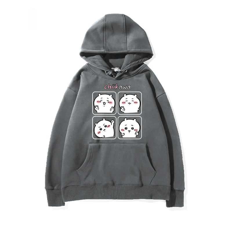 chiikawa 2024秋冬新款親子情侶裝薄絨款連帽衛衣