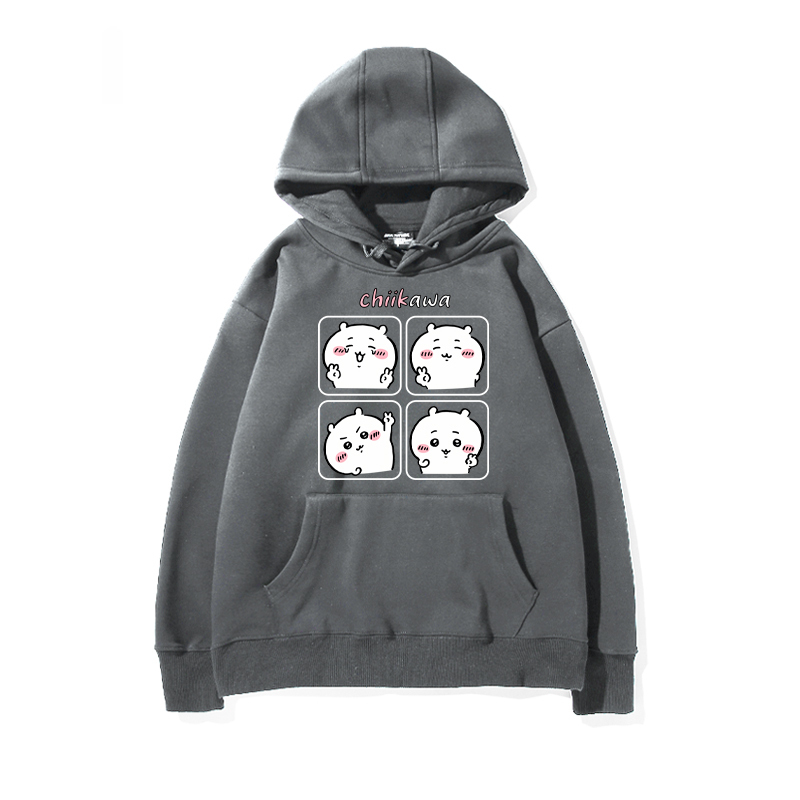 chiikawa 2024秋冬新款親子情侶裝薄絨款連帽衛衣