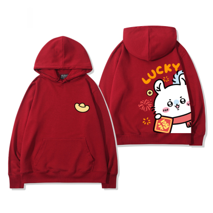 chiikawa 2024秋冬新款親子情侶裝薄絨款連帽衛衣