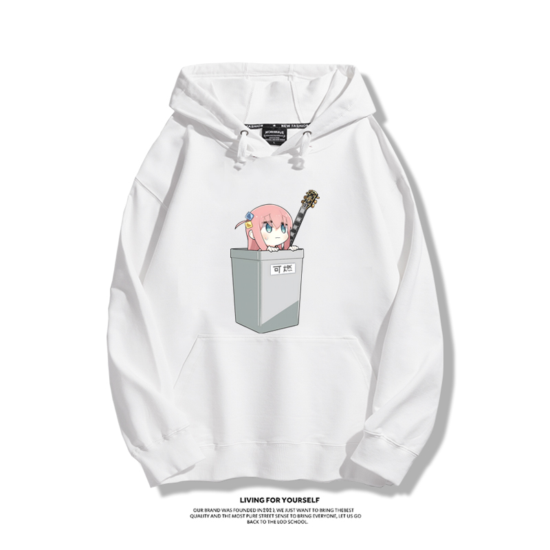 孤獨搖滾聯名衛衣2023秋冬新款親子情侶裝薄絨款連帽衛衣