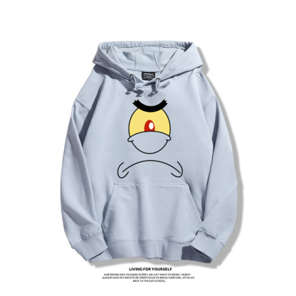 海綿寶寶聯名衛衣2023秋冬新款親子情侶裝薄絨款連帽衛衣