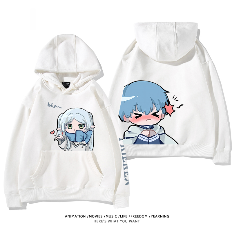 葬送的芙莉蓮 2024秋冬新款親子情侶裝薄絨款連帽衛衣