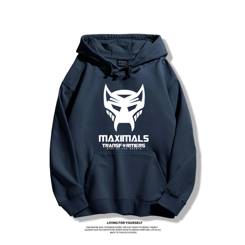 變形金剛7聯名衛衣2023秋冬新款親子情侶裝薄絨款連帽衛衣