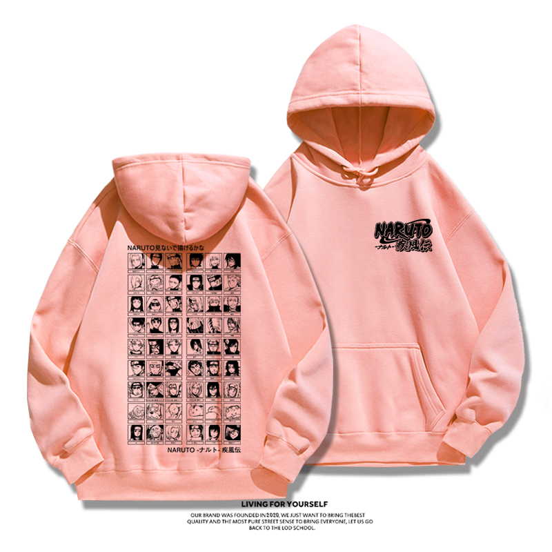 火影忍者 2024秋冬新款親子情侶裝薄絨款連帽衛衣