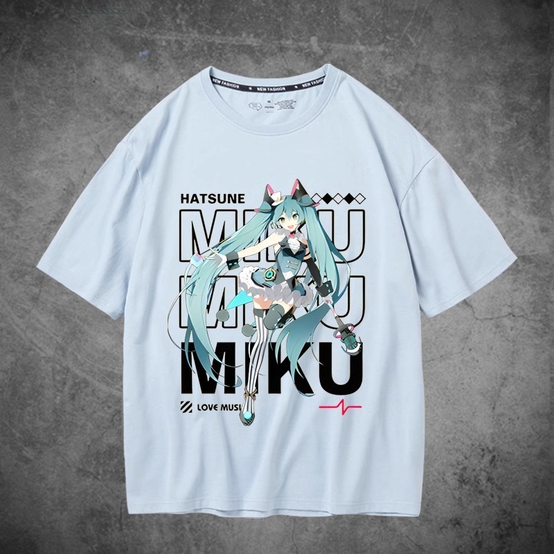 初音未來聯名衛衣2024秋冬新款親子情侶裝薄絨款連帽衛衣