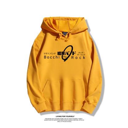 孤獨搖滾聯名衛衣2023秋冬新款親子情侶裝薄絨款連帽衛衣