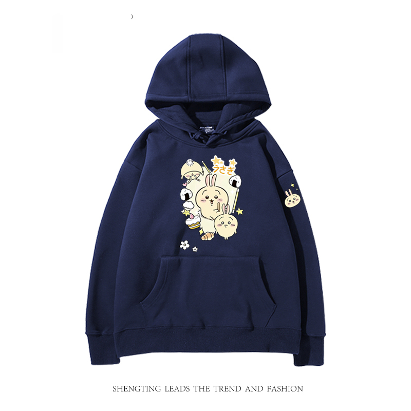 chiikawa 2024秋冬新款親子情侶裝薄絨款連帽衛衣