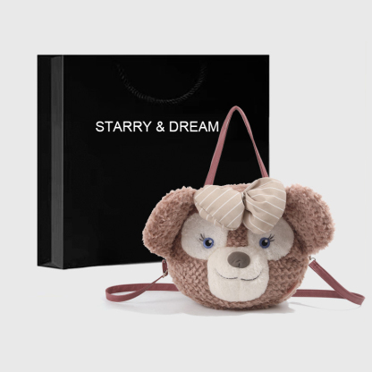 STARRY&DREAM正品大臉包百搭卡通小熊玩偶可愛毛絨斜挎包女