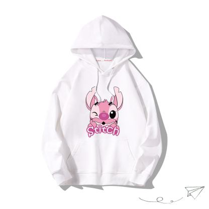 史迪仔聯名hiphop2025秋冬新款 親子情侶男女連帽衛衣