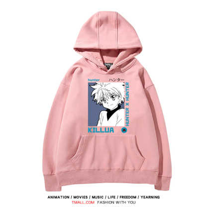 全職獵人 聯名衛衣2024秋冬新款親子情侶裝薄絨款連帽衛衣