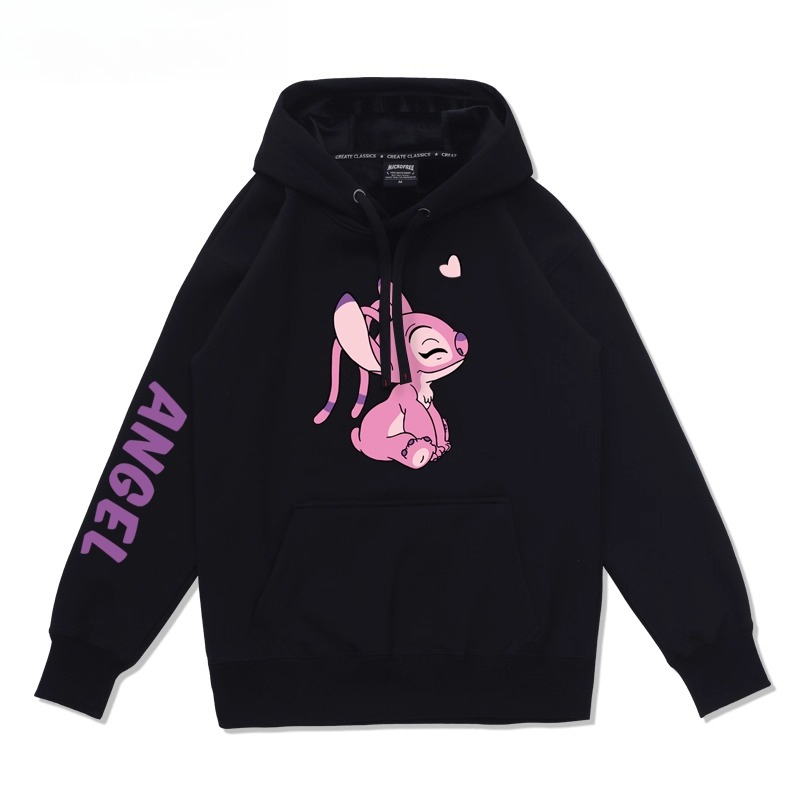 史迪仔卡通 聯名衛衣2025秋冬新款 親子情侶裝連帽衛衣