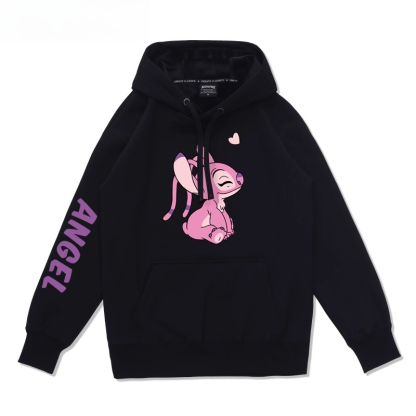 史迪仔卡通 聯名衛衣2025秋冬新款 親子情侶裝連帽衛衣