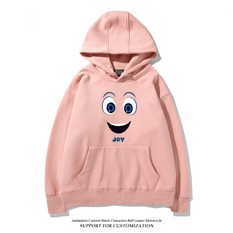 腦筋急轉彎 聯名衛衣2024秋冬新款親子情侶裝薄絨款連帽衛衣