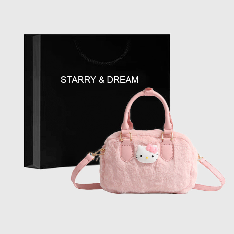STARRY&DREAM正品Hellokitty手提包包秋冬小眾波士頓單肩斜挎包