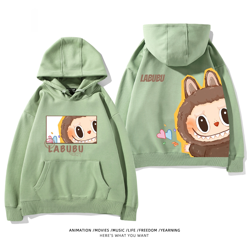 labubu新款 寬鬆百搭 秋冬款 寬鬆連帽衛衣