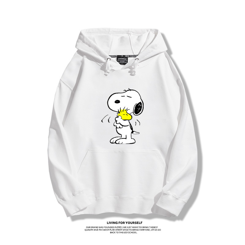 史努比聯名衛衣2023秋冬新款親子情侶裝薄絨款連帽衛衣