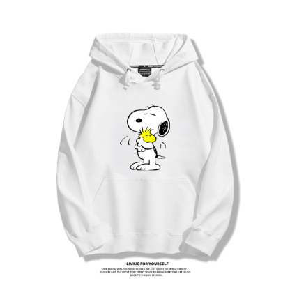 史努比聯名衛衣2023秋冬新款親子情侶裝薄絨款連帽衛衣